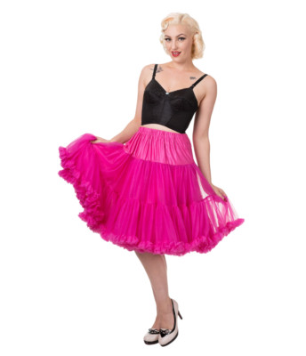 Banned Retro Petticoat Starlite Hot Pink Unterrock Tüllrock Vintage Rockabilly