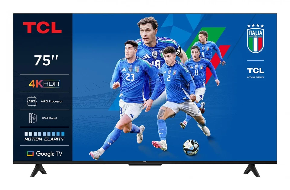 TCL Smart TV 75" 4K UHD LED Google TV Dolby Audio HDR10+ Classe E Nero 75P69K - Immagine 2 di 4