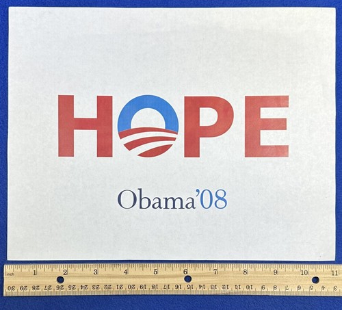2008 HOPE/CHANGE OBAMA '08 Presidential Campaign Placards / 8-1/2" x 11" - Picture 5 of 12
