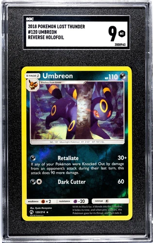 2018 Pokémon Lost Thunder #120 Umbreon – Rare Dark-type TCG Card SCG 9