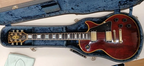 Gibson 1976 Les Paul Custom Cherry Gold Hardware Made in USA Vintage Guitar MOD