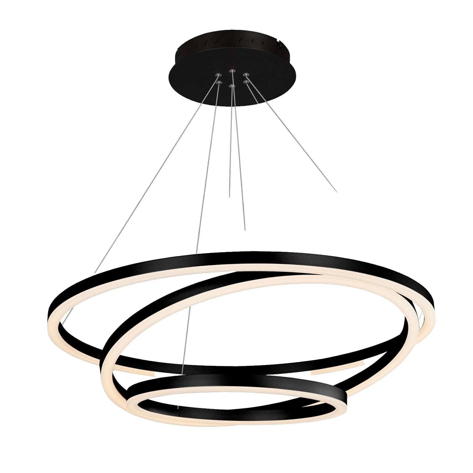 Aluminio negro moderno Candelabros y luminarias de techo