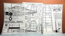 GRUMMAN WILDCAT XF4F-2 BALSA FREE FLIGHT MODEL AIRPLANE PLANS 19" WINGSPAN