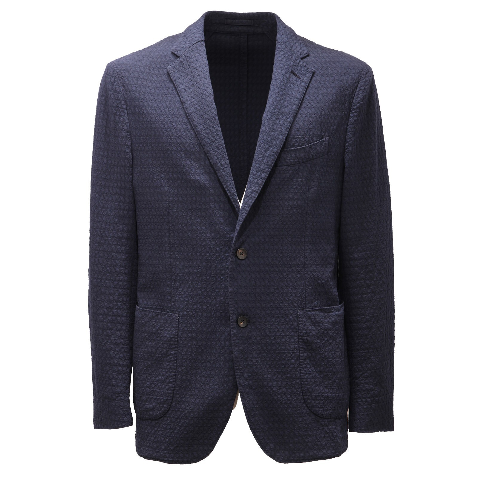 7130AD мужская куртка из текстурированного хлопка giacca uomo LARDINI синего цвета