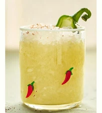 Anthropologie Festive Icon Juice Glass Pepper New In Box!