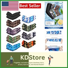 UV Protection Unisex Arm Sleeves - Ice Silk Cooling  Sun Defense 9 Pairs 