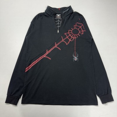 Spyder Pullover Sweater Youth XL Black 1/4 Zip Web Logo Outdoor Winter Sports