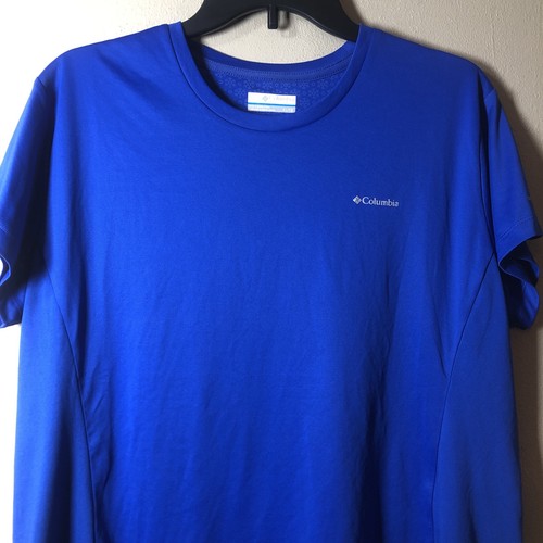 Women's Columbia Omni Freeze Short Sleeve Crewneck Shirt Extra Large Blue XL