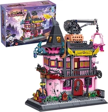 Micro Magic Pink Haunted House Building Set for Adults,Modular Building Block Ki