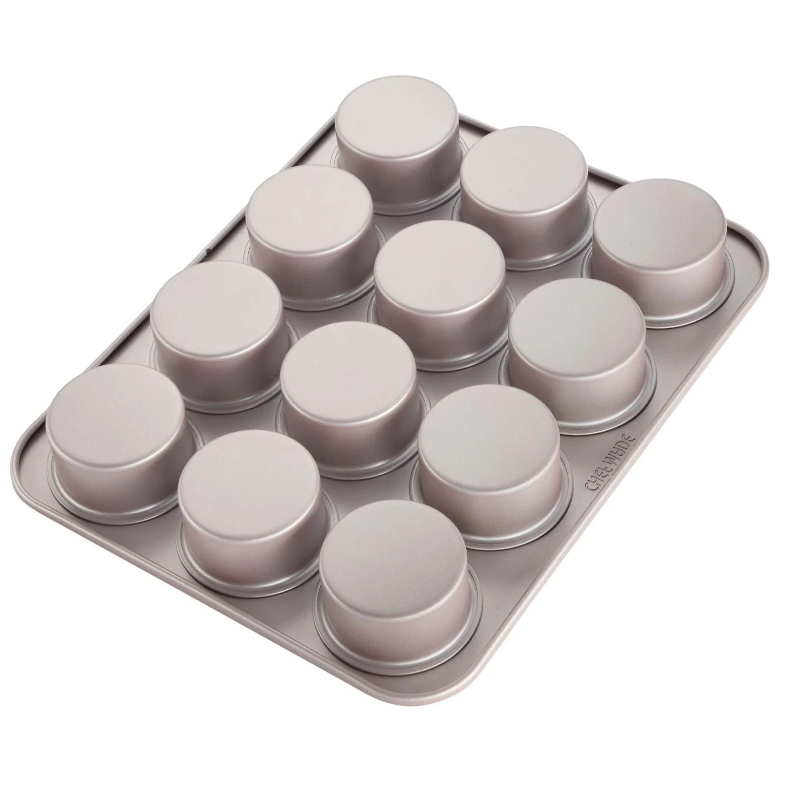 Muffin Cake Pan, 12-Cavity Non-Stick Bristish Cupcake Pan Bakeware for Oven B...