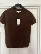 BNWT -AUTOGRAPH AT MARKS & SPENCER WOOL & CASHMERE SHORT SLEEVED JUMPER SIZE XS