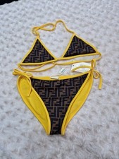Set bikini donna Fendi bambina taglia 8 nuovo con etichetta