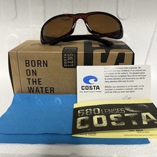 Costa del Mar Brine Tortoise Shell Frame Brown Polarized 580P Lenses