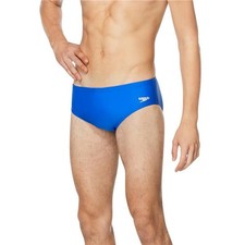 New Speedo Men's Powerflex Eco Solid Swim Race Brief 32" 870800