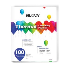 Nuova Premium Thermal Laminating Pouches 9" x 11.5", Letter Size, 3 mil, 100 ...