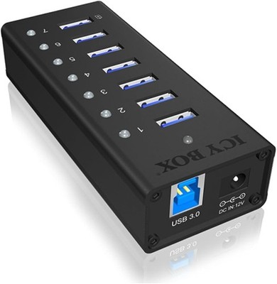ICY BOX 7-fach USB 3.0 Hub mit 12 V / 3A       IB-AC618