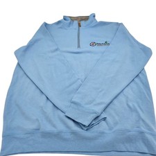 Herren Golf Dubai Irish Open 1/4 Zip Mid Layer Jacke Windbreaker Blau & Grau M