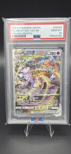 PSA 10 Pokémon Mewtwo VSTAR GG44/GG70 Crown Zenith Holo