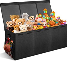 Extra Large Toy Box with Lids - Sturdy Collapsible Kids Storage Organizer Big Bi