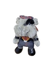 Vintage Harley Davidson Bulldog Stuffed Plush Biker Dog 1998 11"