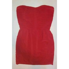 Urban Outfitters Red Strapless Mini Dress Womens Sz 4 Party Sparkle&Fade Pockets