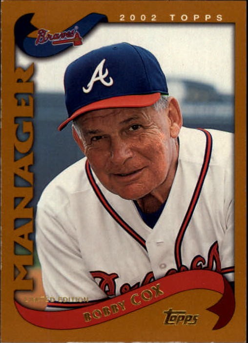 2002 Topps Limited Baseball Card #285 Bobby Cox /1950