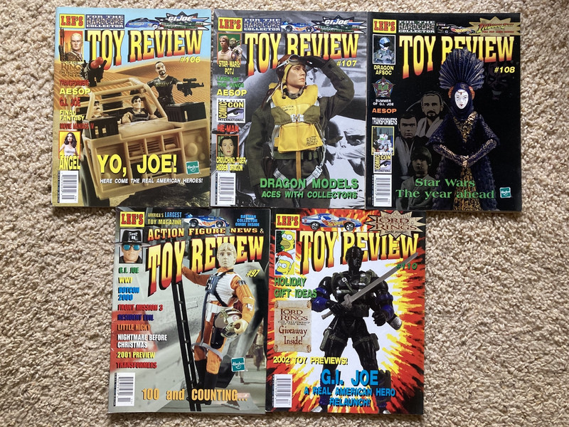Lee's Toy Review Magazine Lot #97, 106, 107, 108, 110 G.I. Joe, Star Wars