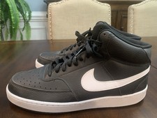 Nike Court Vision Next Nature Mid Black White DN3577-001 Leather Men's Sneaker