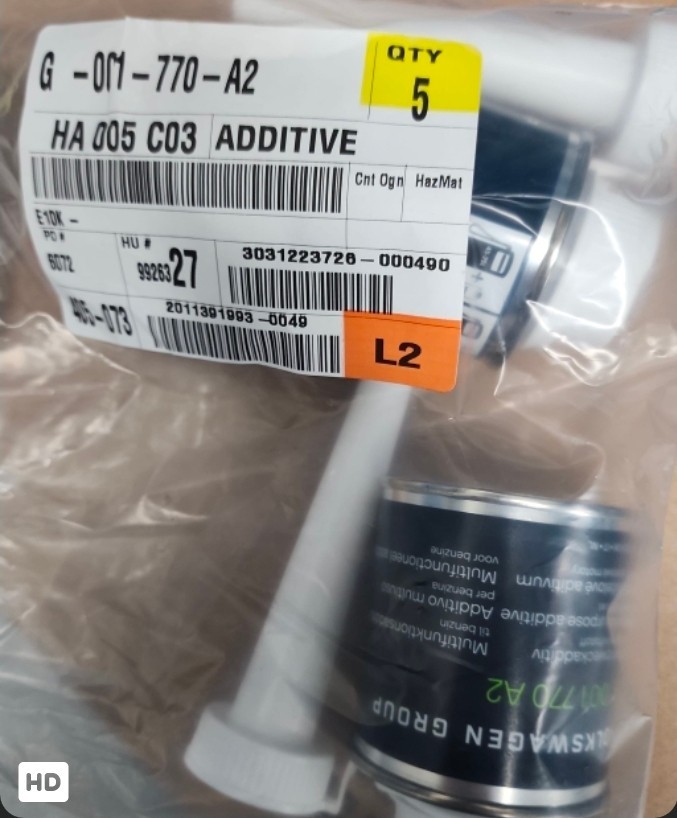 VW GASOLINE ADDITIV G001780M3 = G001770A2 4X90ML  PORSCHE AUDI BENTLEY RR SEAT