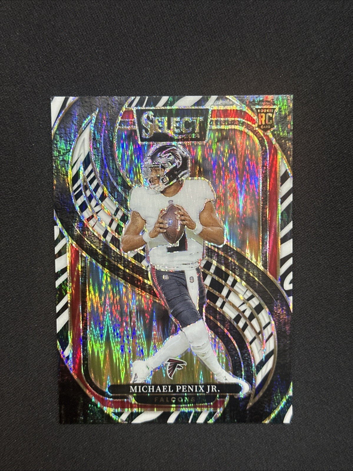 2024 Panini Select - Premier Level Michael Penix Jr. #110 Zebra Prizm (RC)