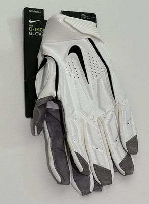 Nike D-Tack 6.0 Lineman NFL Football Gloves White Black Men s 3XL PGF946-184