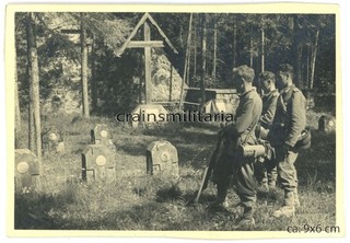 Orig. Foto Gebirgsjäger bei 1.WK Grab Friedhof bei GORLICE Polen 1939