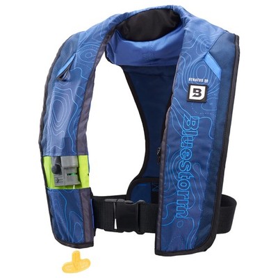 Auto Inflatable Life Jacket Bluestorm Stratus 35 Blue USCG Approved
