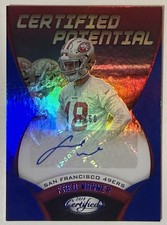 2018 PANINI CERTIFIED FRED WARNER POTENTIAL BLUE SP ROOKIE RC AUTO #12/50 49ERS