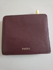 Fossil Logan bifold women's wallet Mahogany leather.