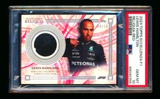 2023 Topps Eccellenza F1 Reliquia Lewis Hamilton Red Patch #08/10 PSA 10 Gem!