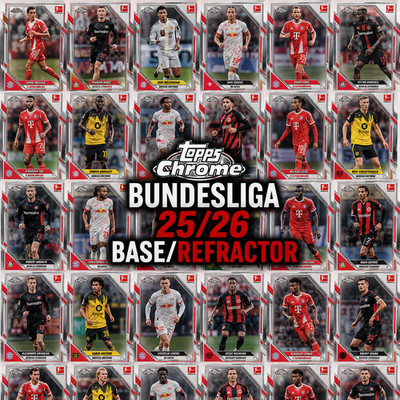 Topps Chrome Bundesliga 25/26 Spieler Auswahl Pick your Base/Refractor Card
