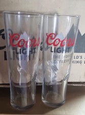 Coors Light Half Pint Glasses x 2 Brand New