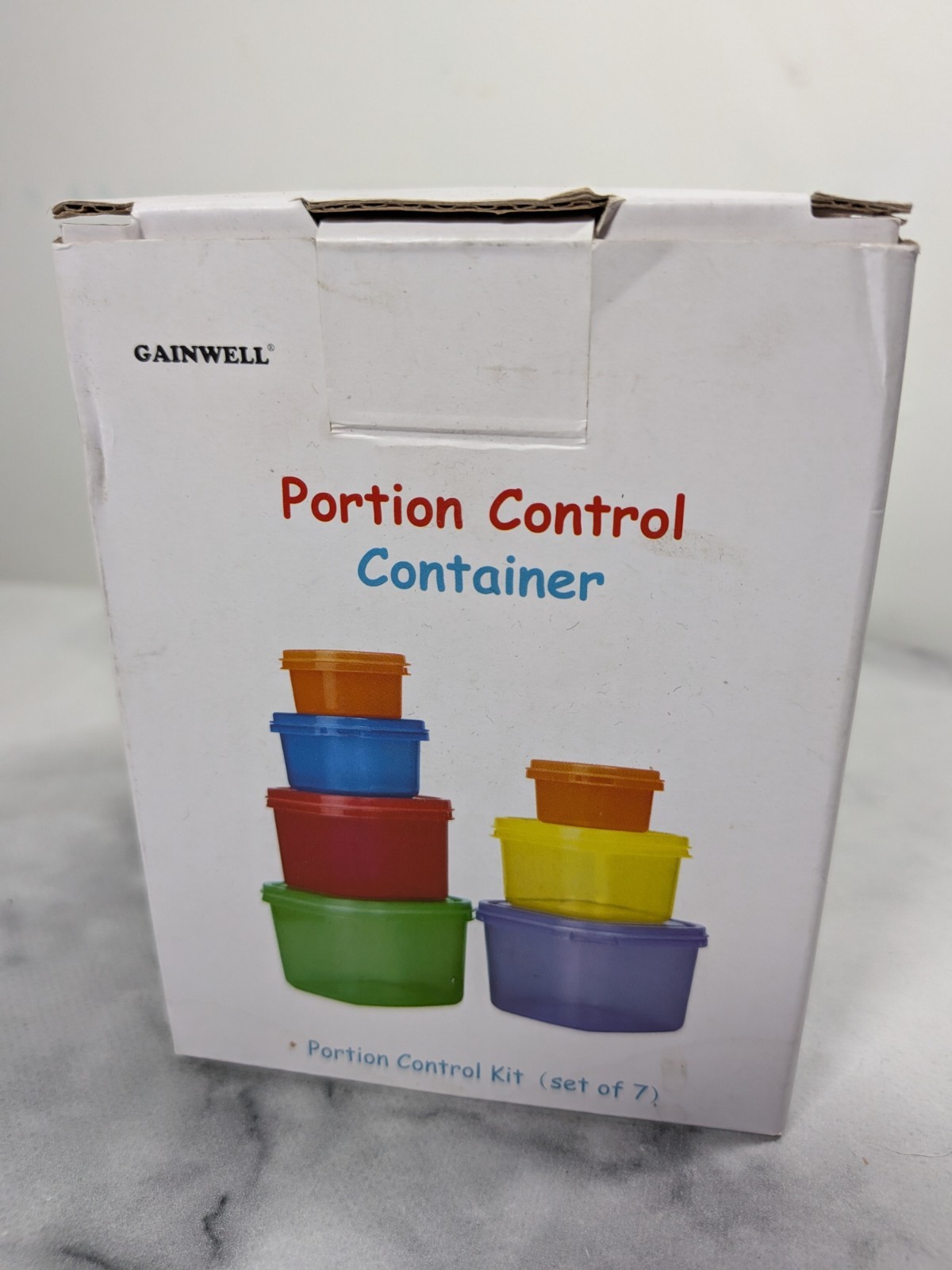 7 x Portion Control Food Container Snack Nut Fruit Portion Storage Box With Lid