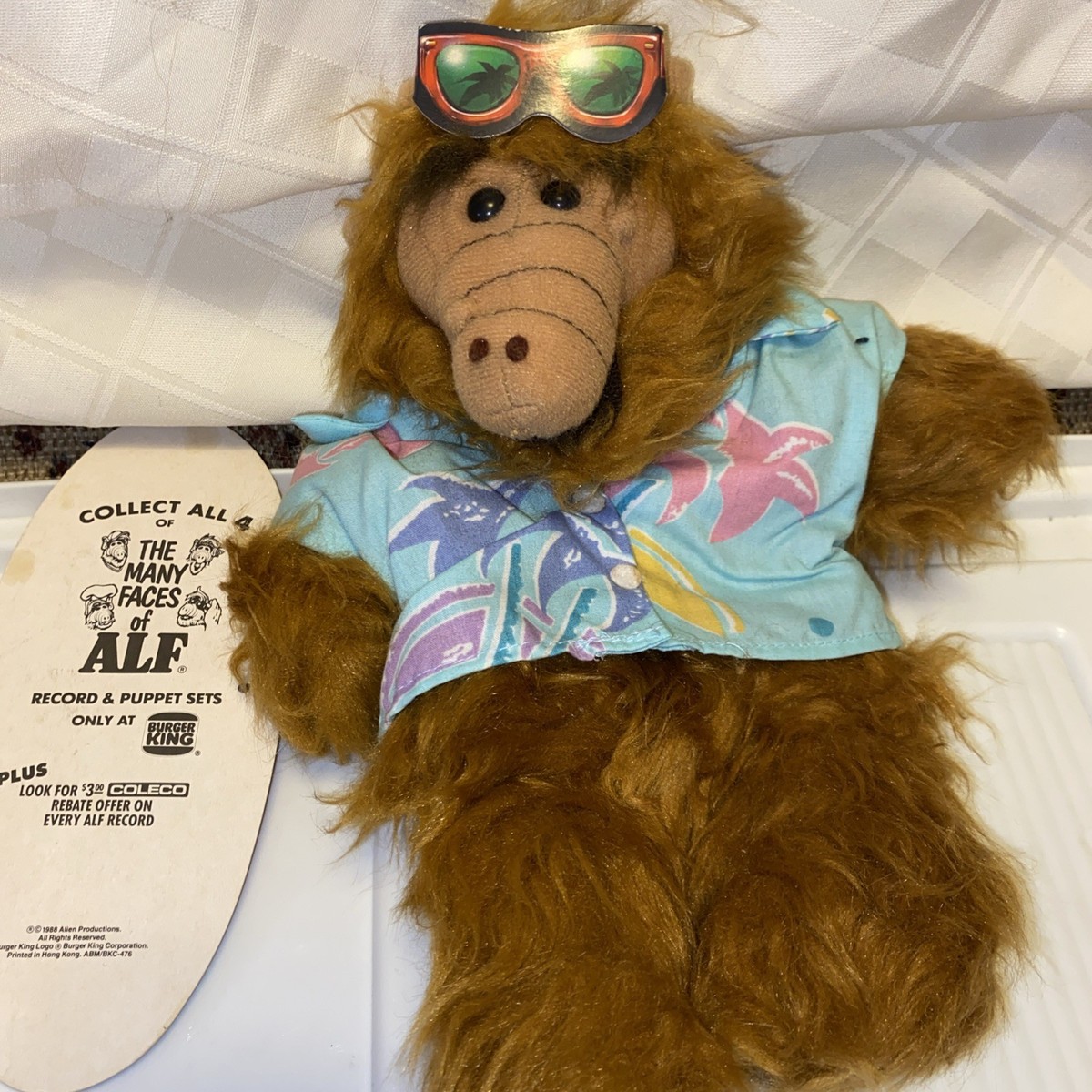 Vintage Collectible Alf Burger King Full Set of 4 Plush Toys