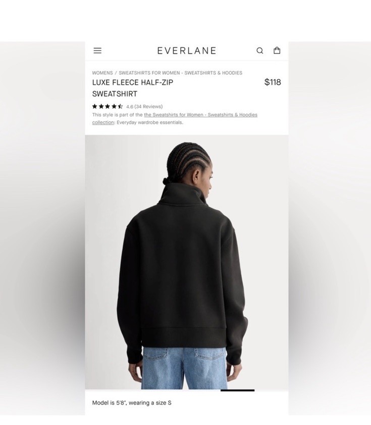 Everlane basics essentials pullover crewneck flee… - image 3