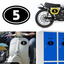 Number 5 V2 Oval, Sticker Vinyl