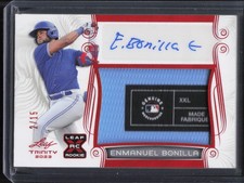 2023 Leaf Trinity Enmanuel Bonilla Laundry Tag Patch Auto #/15