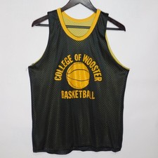 Vintage 1970s College of Wooster Ohio Basketball #51 Reversible Jersey Men's XL