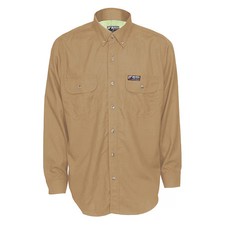 Mcr Safety Sbs1003xlt Men's Flame-Resistant Collared Shirt, 8.9 Cal/Sq Cm, Xl,