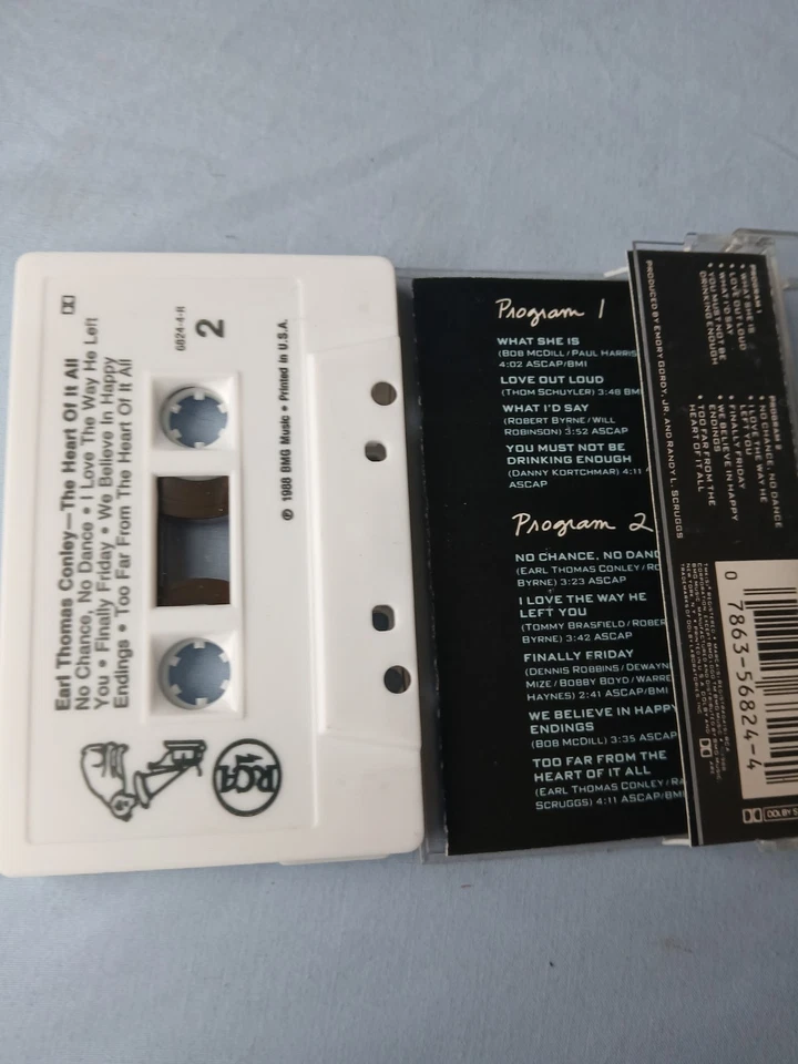 The Heart of It All by Earl Thomas Conley (Cassette Tape, 1988, RCA) Collector Foto 4 de 4