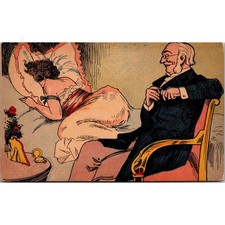 Xavier Sager Erotic Unconscious Woman Deco Illustration Antique Postcard PR19