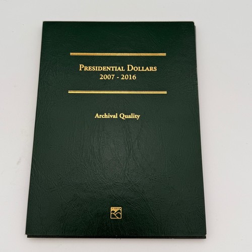 Presidential Dollars Coin Collection Album 2007 2016 Archival Not Complete