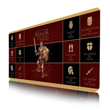 Christian Mouse Pad,Jesus XXL Gaming Mouse Pads,Inspirational Armor of God Mo...