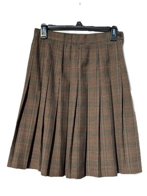 Glen plaid Glen check Prince of Wales Kilted Skirt Size 8 Modern Welsh Pleated